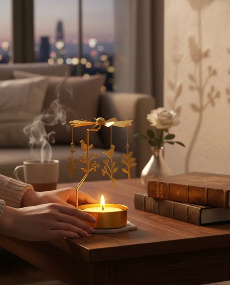 Isı ile Dönen Mumluk – Dekoratif Masa Üstü Mumluk