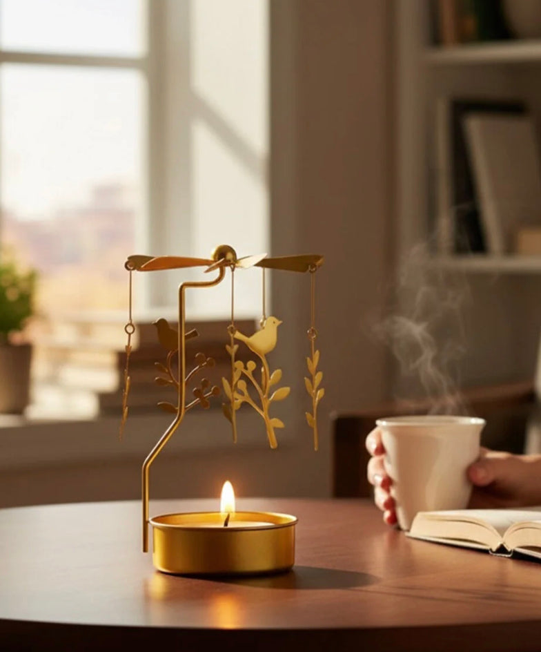 Isı ile Dönen Mumluk – Dekoratif Masa Üstü Mumluk